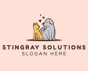 Dog Cat Grooming logo design