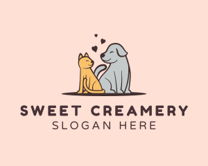 Dog Cat Grooming logo design