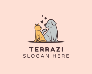 Dog Cat Grooming logo design