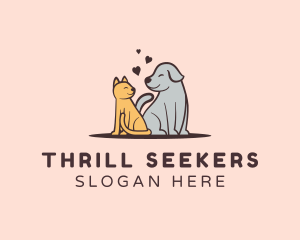 Dog Cat Grooming logo design