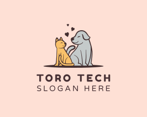 Dog Cat Grooming logo design