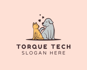 Dog Cat Grooming logo design