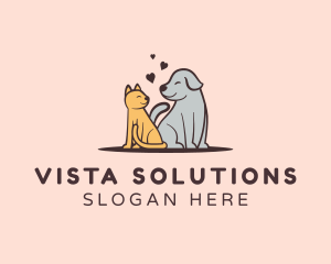 Dog Cat Grooming logo design