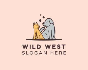 Dog Cat Grooming logo design