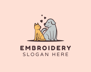 Dog Cat Grooming logo design