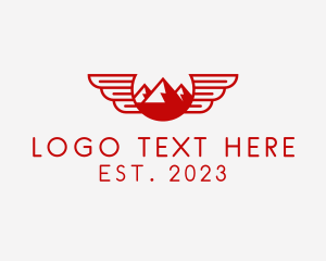 Peak - Wings Outdoor Mountain logo design
