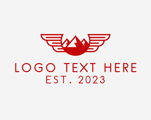 Adventure - Wings Outdoor Mountain logo design