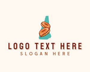 Map - New Hampshire Donut Snack logo design