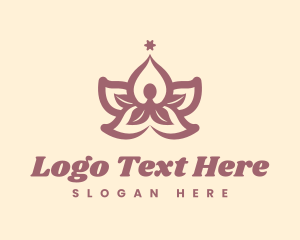 Retreat - Lotus Yoga Class logo design