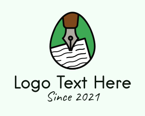 Notary - Publisher Pen Egg logo design