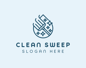 Mop - Cleaning Mop Housekeeper logo design