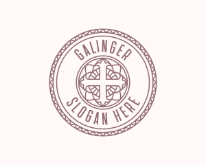 Pastoral - Church Catholic Cross logo design