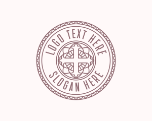 Church Catholic Cross logo design