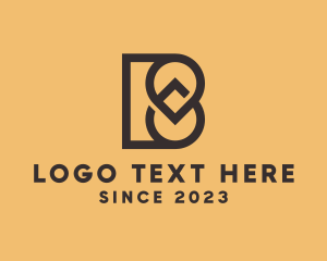 Typography - Modern Outline Letter B Company logo design