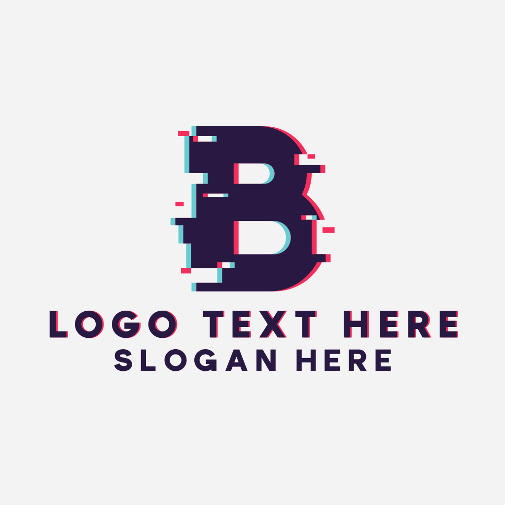 Cyber Glitch Letter B Logo | BrandCrowd Logo Maker