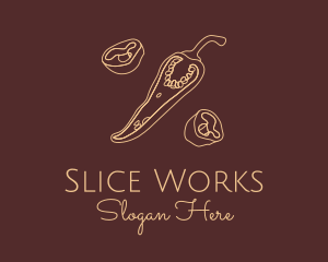 Slice - Sliced Chili Pepper logo design