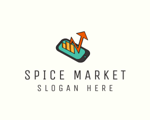 Mobile Stock Market logo design