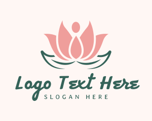 Massage - Lotus Blossom Yoga logo design