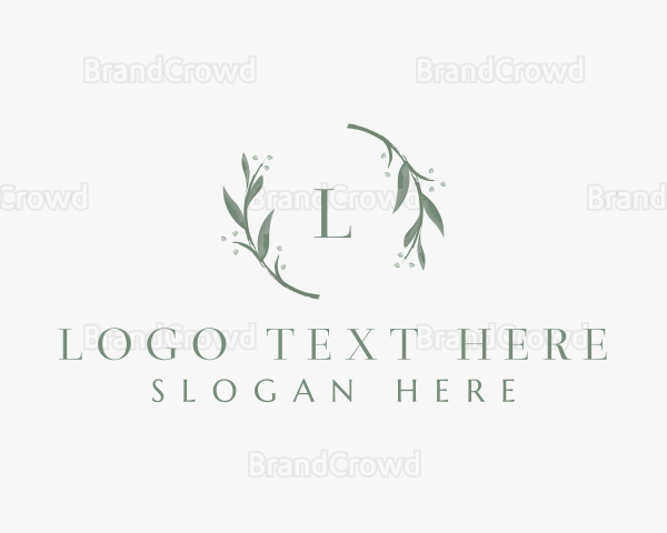 Floral Leaves Watercolor Logo