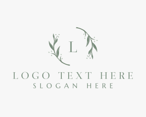 Stationery - Floral Leaves Watercolor logo design