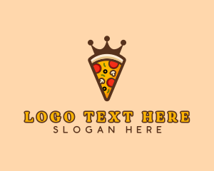 Pizza Restaurant Crown logo design