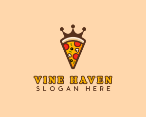 Pizza Restaurant Crown logo design