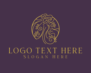 Vegan - Eco Plant Goddess logo design