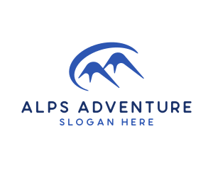 Alps - Mountain Peak Adventure logo design