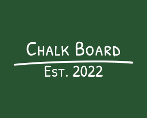 Blackboard - Chalk Handwriting Class logo design