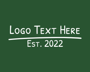 Lecture - Chalk Handwriting Class logo design