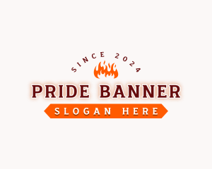 Retro Flame Business logo design