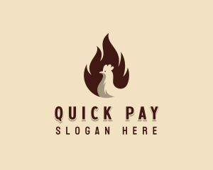 Chicken Flame BBQ Logo