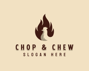 Chicken Flame BBQ Logo