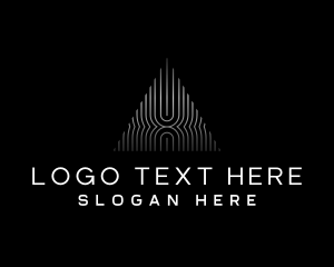 Advisory - Angular Stripes Pyramid logo design