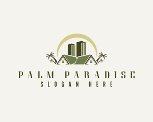 Tropical Building Lodging logo design