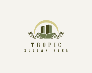 Tropical Building Lodging logo design