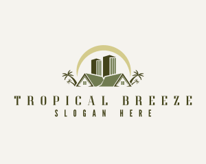 Tropical Building Lodging logo design