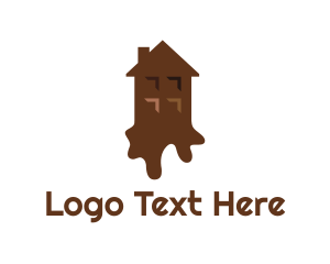 Brown House - Melting Chocolate House logo design