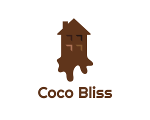 Melting Chocolate House logo design