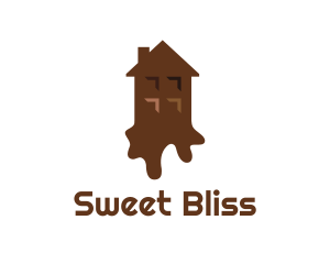 Melting Chocolate House logo design