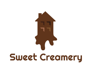 Melting Chocolate House logo design