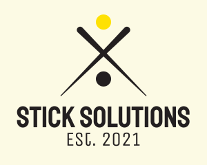 Stick - Billiards Sports Cross logo design