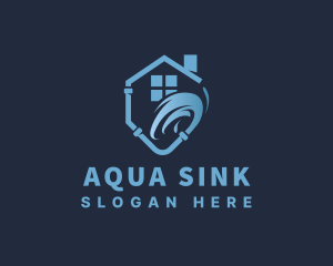 Sink - Water Pipe Plumbing logo design