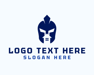 Window - House Spartan Helmet logo design