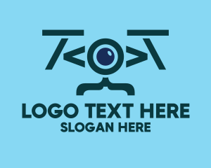 Internet - Green Code Drone logo design