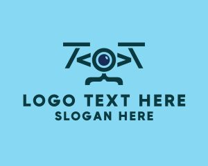 Coding - Code Drone Tech logo design