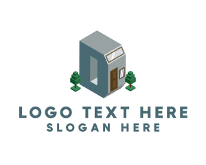 Furniture - Modern Building Letter D logo design
