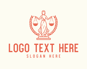 Lawyer - Lady Justice Scales logo design