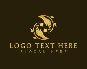 Stylish - Floral Hand Massage logo design