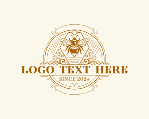 Vintage Honey Bee Logo